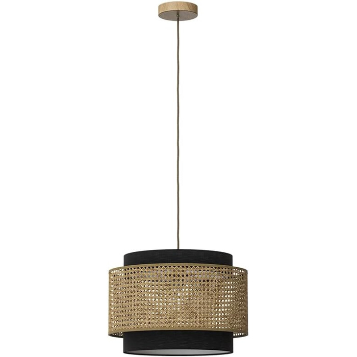 Стійка лампа Vicco Morten з ротангу, 26 x 45 см, для читання, чорна