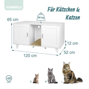 Relaxdays XXL комод для котячого туалету