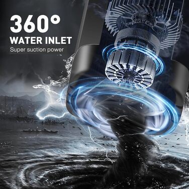 Електричний душ для кемпінгу MIAOKE 7800 mAh з цифровим дисплеєм та індикатором температури, портативний душ для подорожей, туризму та кемпінгу (Чорний)