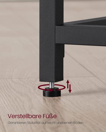 Стіл VASAGLE, невеликий комп'ютерний стіл, промисловий дизайн, металевий каркас, вінтажний коричнево-чорний