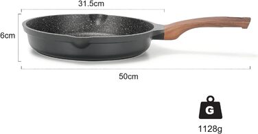 Сковорода ZUOFENG з антипригарним покриттям 28 см, гранітна сковорода з антипригарним покриттям, сковорода з покриттям
