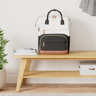 Рюкзак LOVEVOOK для дівчат та жінок: великий, з відділенням для ноутбука 17.3 дюйма, водонепроникний, для школи, подорожей, університету, бізнесу (сірий рожевий)