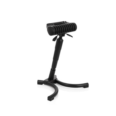 Крісло для роботи TOP WORK 33 PU чорного кольору з пінопластовим наповнювачем, металевим каркасом та регульованою висотою. hjh OFFICE