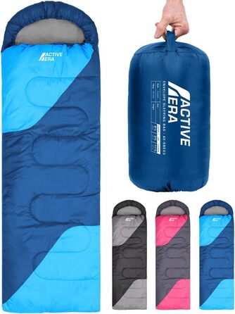 Спальний мішок Active Era Premium муміє 250 GSM для зими та літа, температурний режим 0°C-15°C, водовідштовхувальний, ультралегкий, компактний, для кемпінгу та фестивалів