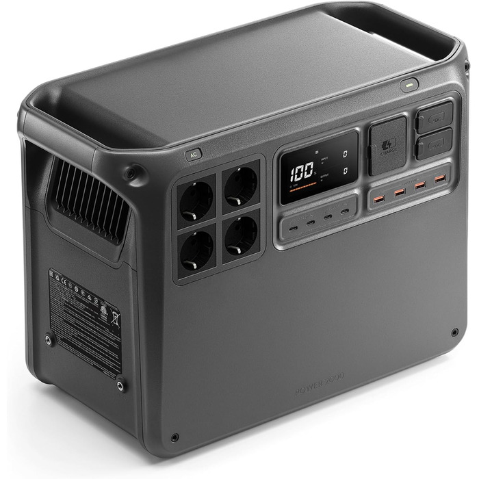 Портативна сонячна електростанція DJI Power 2000: 1000W, 512Wh LiFePO4, 4-в-1 зарядка, тиха (23db), для кемпінгу та надзвичайних ситуацій