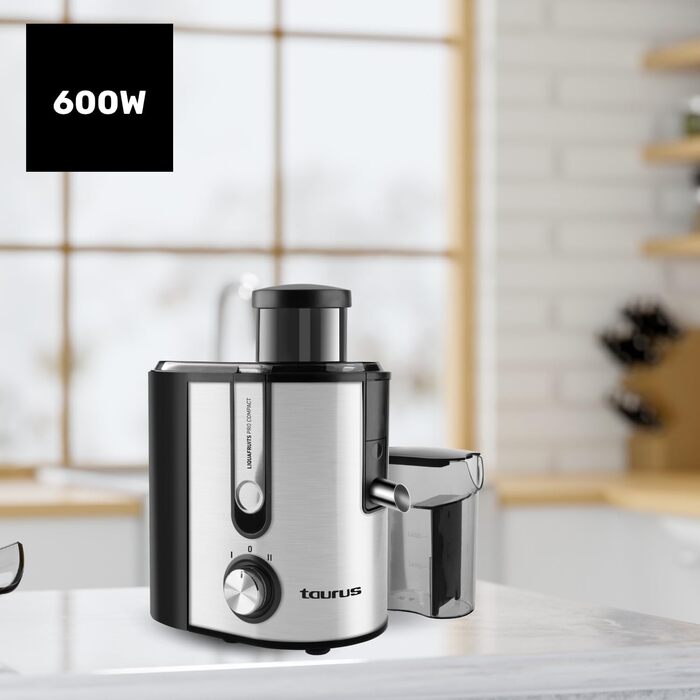 Тaurus Liquafruits Pro Compact - компактний соковичавник з нержавіючою сталлю, 600W, 2 швидкості, 350 мл, 1.2 л, анти-крапельна система