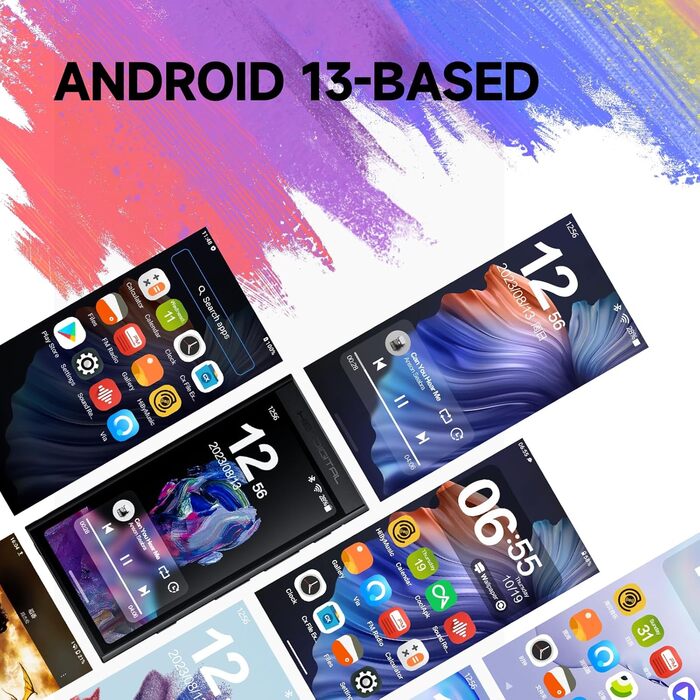 HiBy Digital M300 музичний плеєр з динаміком, Android 13, SD665, Bluetooth, Wi-Fi, FM, дисплей IPS 1280x640, підтримка PCM768k DSD256, 128ГБ+2ТБ пам'яті, чорний