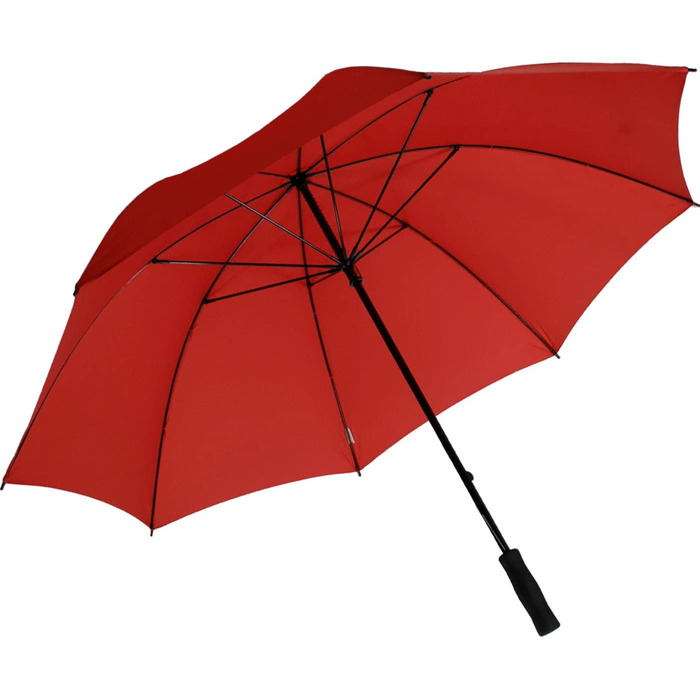 Легка парасолька з повного скловолокна для 2 осіб - розмір XXL - дуже стабільна - парасолька для гольфу (темно-червоний)
