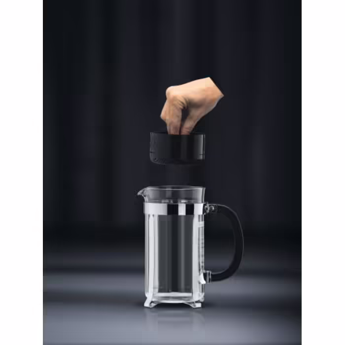 Кавник френч-прес Bodum Caffettiera, 1 л, чорний (1918-01), Чорний, 1000