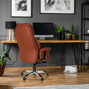 Офісне крісло / крісло керівника PRADO шкіра коричневий hjh OFFICE