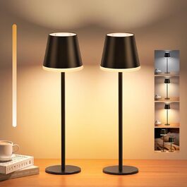 LED-лампа NIBSHOOM настільна бездротова диммируемая, 5200mAh, з регулюванням висоти, RGB, IP54, 2 шт. (2700k/4000k/6000k)