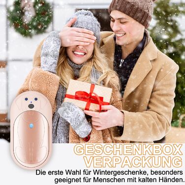 Електричні грілки для рук Lepwings, 2 шт., 6000 мАг, багаторазові, 3 режими, до 20 годин тепла, USB-зарядка, для активного відпочинку взимку, чорні та рожеві