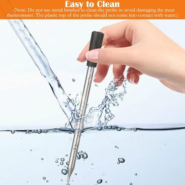 Бездротовий термометр для м'яса DAWRIS з Bluetooth, 100 м, IPX7, для приготування на грилі, барбекю, духовці, ротисерії, копчення