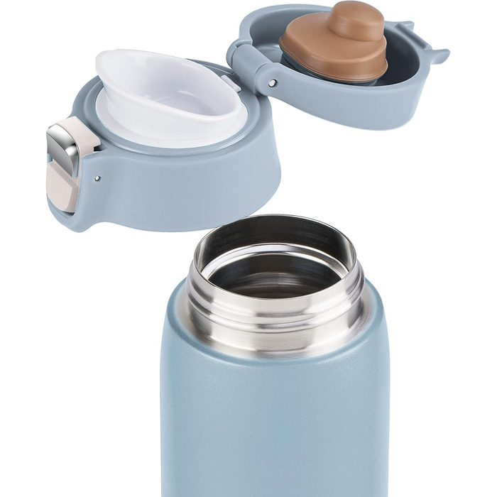 Термокружка Emsa N21518 Travel Mug Light | 0.4 л, нержавіюча сталь, 8 год гаряче/16 год холодне, BPA Free, блакитний колір