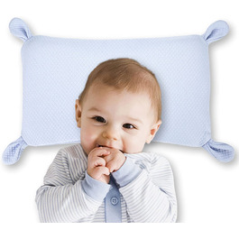Дитяча подушка з кролячими вушками від 6 до 36 місяців з піни з ефектом пам'яті дихаюча подушка для новонароджених зареєстрований дизайн (синій модальний)