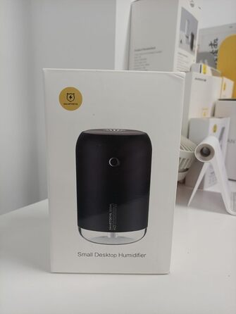 Зволожувач повітря SMARTDEVIL Спальня 500 мл, USB Mini маленький зволожувач повітря, автоматичне вимкнення, функція нічника, тихий зволожувач повітря для спальні, офісу, подорожей, рослини (чорний)