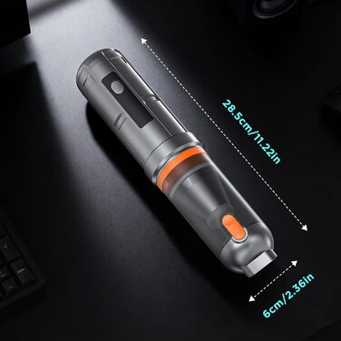 Акумуляторний ручний автомобільний пилосос 16000Па, безщітковий мотор, 4-в-1, швидка зарядка для авто, дому, офісу та тварин