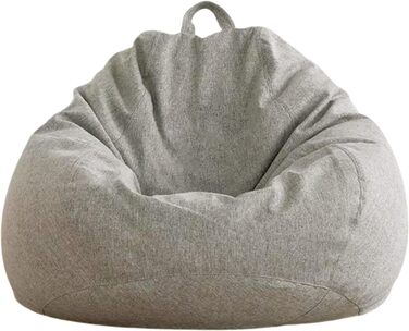 ОГОЛОШЕННЯ. CON Beanbag з ЕКО наповнювачем, пуф, крісло Relax, подушка для сидіння, подушка на підлогу, крісло-мішок (90x110x50 250 л, світло-сірий)