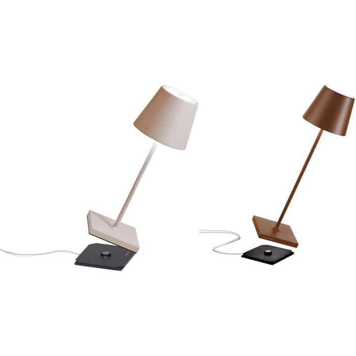 Zafferano Poldina Pro Mini - Бездротова LED-лампа для дому та вулиці, білий колір, регулювання яскравості, 30 см