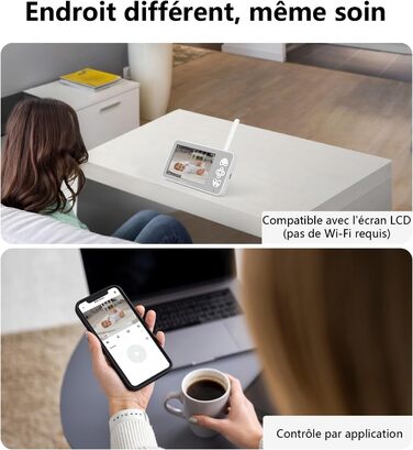 Відеоняня Wansview з камерою 1080P, Wi-Fi 2.4/5 GHz, нічна зйомка, датчик руху/звуку, двосторонній зв'язок, відстеження, контроль температури