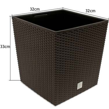 Вазон Rato Low Umber 32x32x33см