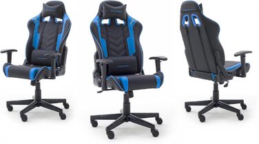 Ігрове крісло Robas Lund DX Racer Sport OK 132, регульоване по висоті ергономічне крісло керівника (чорно-синій)