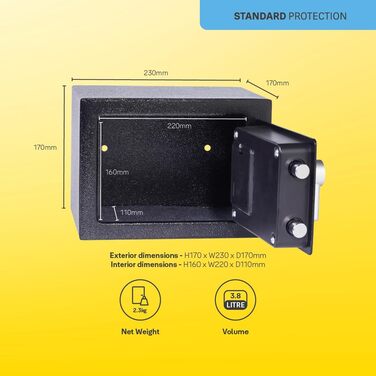 Л електронний 3-8 цифр 17x23x17см YSV/170/DB2/P (міні, чорний), 3,8