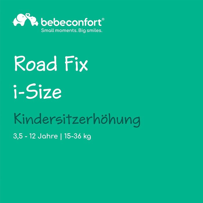 Бустер Bebeconfort Road Fix i-Size, дитяче крісло ISOFIX, дитяче крісло i-Size, від 3,5 років до 12 років, 15-36 кг, 100-150 см Road Fix i-Size Сірий туман