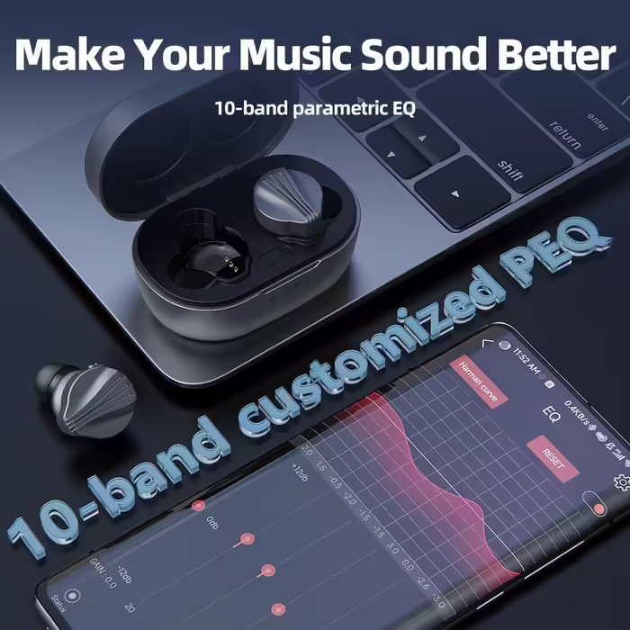 FiiO FW3 бездротові внутрішньоканальні навушники, сірі