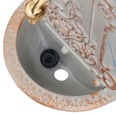 Розкішний настінний фонтанчик Relaxdays з золотим та сірим декором