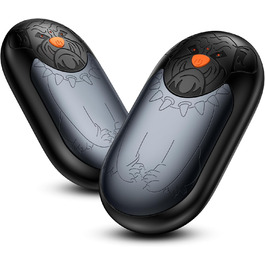 Електричний гріє для рук 2 шт. | Перезарядний кишеньковий гріє з 3 режимами нагріву, 6000mAh | Для жінок, чоловіків, кемпінгу, полювання, гольфу (Сірий)