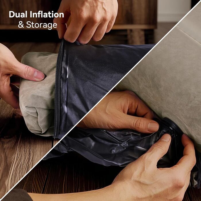 Надувне подушечко-клинок Lefeke для сну, для підняття ніг при набряках, для поліпшення кровообігу, для болю в ногах та спині, портативна подушка для ніг з сумкою, дихаюча