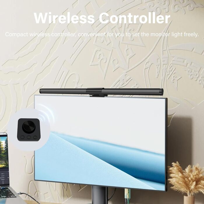 LED лампа на монітор з USB, захист очей, регульоване освітлення, сенсорний екран, 44 см