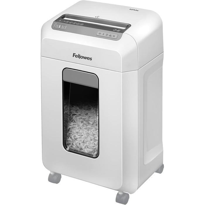 Шредер Fellowes Microcut P5: знищення 2000+ частинок/A4, 10 листів, Powershred 10M, для офісу/дому, 19л кошик, захист від несанкціонованого доступу