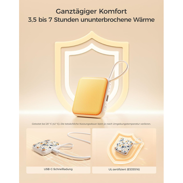 Електричні грілки для рук OCOOPA (2 шт.), 3 режими нагріву, 4000mAh, USB-зарядка, подарунок для жінок, для активного відпочинку