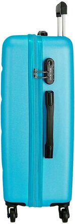 Валіза ручної поклажі Roll Road з ABS-пластику, кодований замок, 4 колеса, блакитний колір, набір