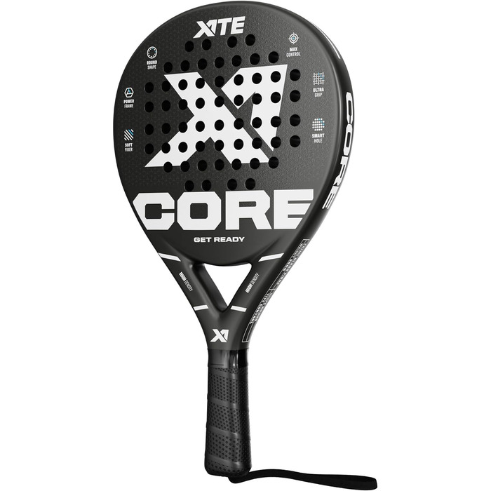 Сердечник для ракетки X1TE Padel - 360 г, скловолокно, кругла форма, для всіх рівнів (чорний)