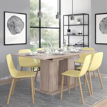 Розсувний обідній стіл Vicco Dix, шпон дуба Goldkraft, 140 x 90 см