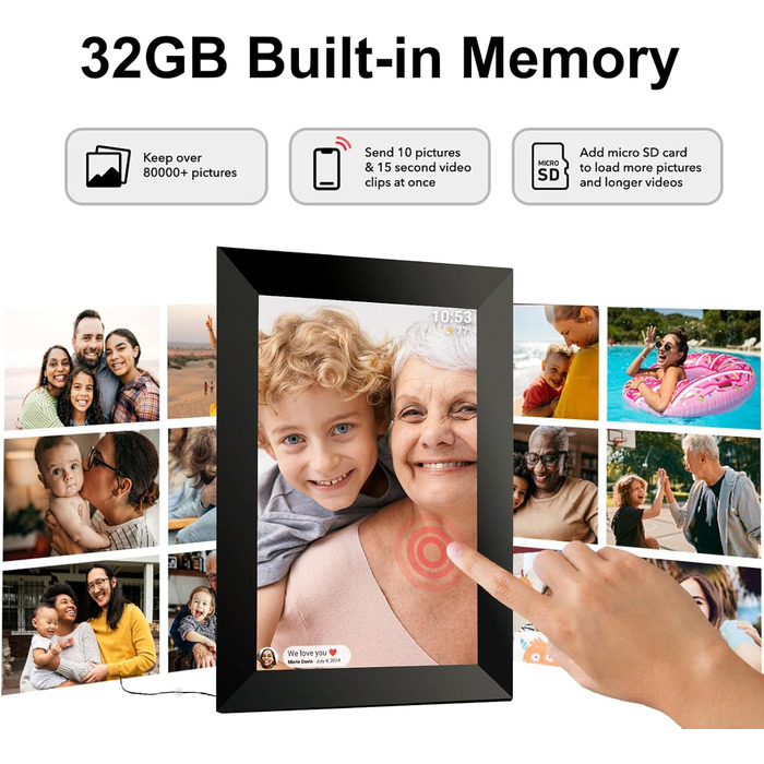 Frameo Цифровий фоторамка WiFi 10.1