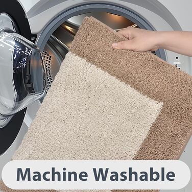 Килимок для ванної кімнати, неслизький, миючий, 76 x 150 см (Бежевий)