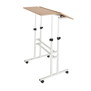 Робочий стіл / Комп'ютерний стіл СТАНЦІЯ I 80 x 60 см білий / дуб hjh OFFICE