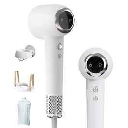 Мультистайлер для волосся 7 в 1 UKLISS Hairstyler Pro: фен, автоматична плойка, кругла щітка та випрямляч для професійного стайлінгу, білий