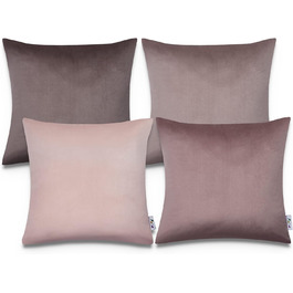 Чохол на диванну подушку, набір з 4 подушок, 45x45, рожевий