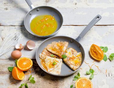 Сковорода GreenPan Melbourne з керамічним покриттям, індукційна, алюміній, Quartz Grey (39 x 21.3 x 6.8 см)