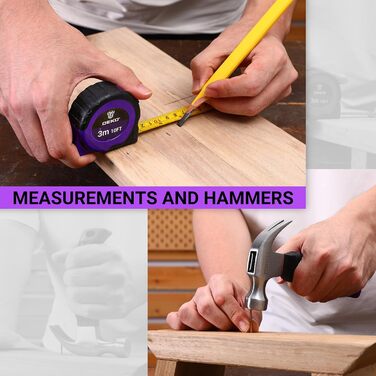 Набір інструментів DEKO 126 предметів у кейсі: професійний набір для дому, офісу та саду (фіолетовий)