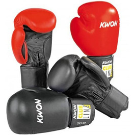 Боксерські рукавички POINTER вагою 10 унцій, натуральна шкіра, червоні