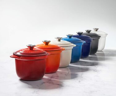Le Creuset Cocotte Every: чавунний ковшок з кришкою-сковородою, 18 см, 2 л, кольору 'Ofenrot'