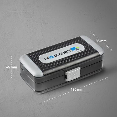 Набір інструментів Högert Technik 38 предметів: валіза з інструментами, тріскачковий набір, набір торцевих головок, біти 1/4