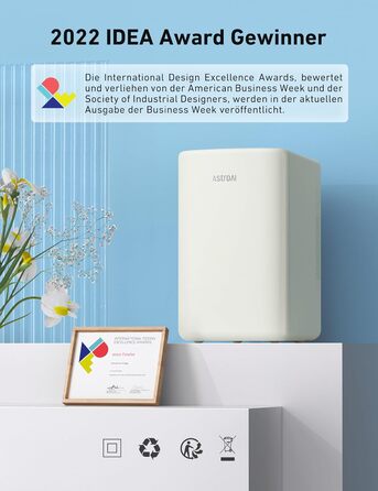 AstroAI Міні холодильник 2-в-1, 6 літрів, з функцією охолодження та підігріву, 12V/220V, для авто, офісу та гуртожитку (Бежевий)