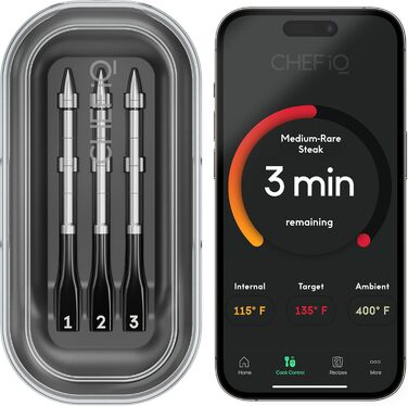 Термометр Chef iQ Smart Thermometer Add-on Nr. 2 з Bluetooth/WiFi, для контролю 2 продуктів, сумісний з грилем, духовкою, Smoke, фритюрницею, плитою (потрібен хаб)